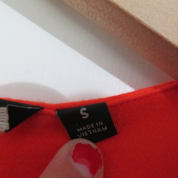 Athleta Womens Sz S Santorini Red Orange Mini Jersey Dress Racer Back Sleeveless - Picture 9 of 10